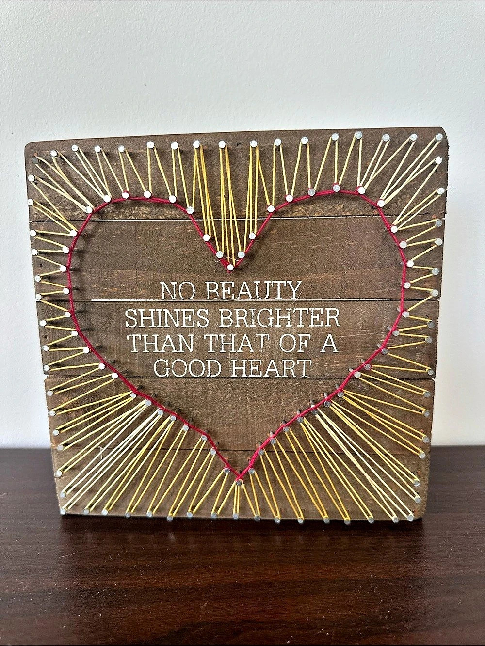 Primitives by Kathy Heart String Art Wall Decor Brown & Gold